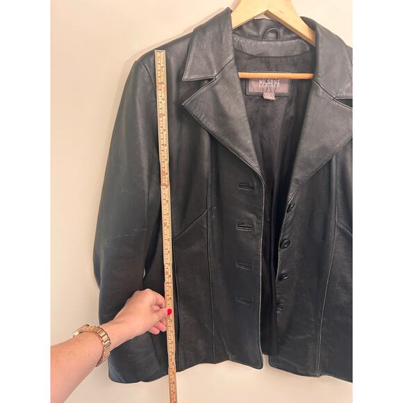 Wilsons Leather Women’s Black Button-Up Jacket | Size L | Classic Style - Picture 2 of 10